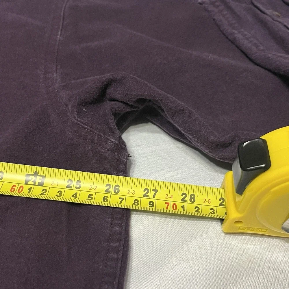 Vintage Cabela's Chamois Shirt Mens XL Eggplant Long Sleeve Heavy Cotton Cottage